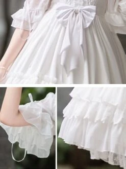 Sweet Lolita Dress Polyester Sleeveless Jumper Lolita Wedding Dress -AYA Cosplay Shop 202301171654481918936