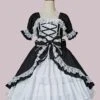 Classical Lolita Dress Cotton Sleeveless Black Lolita Dresses -AYA Cosplay Shop 202302131556581024249