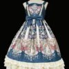 Classical Lolita Dress Chiffon Bows Lolita Dresses Sleeveless Deep Blue