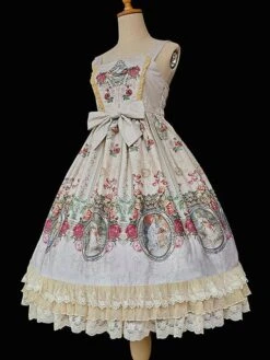 Classical Lolita Dress Chiffon Bows Lolita Dresses Sleeveless Deep Blue -AYA Cosplay Shop 20230215173612350493