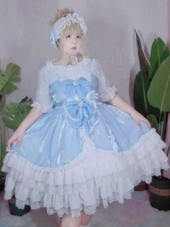 JSK Sweet Lolita Dress Polyester Sleeveless Sweet Jumper Lolita Dress
