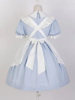 Sweet Lolita Dress Polyester Short Sleeves Lolita Dress -AYA Cosplay Shop 202302171554358011372