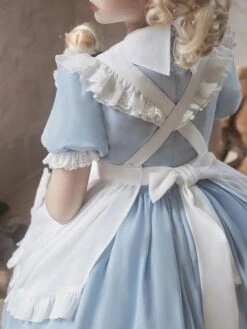 Sweet Lolita Dress Polyester Short Sleeves Lolita Dress -AYA Cosplay Shop 202302171554363673785