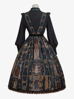 Sweet Lolita Outfits Black Patchwork Long Sleeves Dress -AYA Cosplay Shop 202302171843154216385