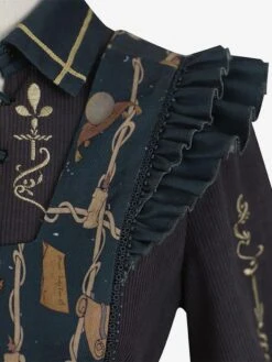 Sweet Lolita Outfits Black Patchwork Long Sleeves Dress -AYA Cosplay Shop 202302171843157429336