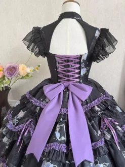 JSK Sweet Lolita Dress Polyester Sleeveless Jumper Sweet Hime Lolita Dress -AYA Cosplay Shop 202302281339197755586