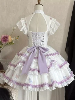 JSK Sweet Lolita Dress Polyester Sleeveless Jumper Sweet Hime Lolita Dress -AYA Cosplay Shop 202302281339228029961
