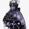 Sweet Lolita JSK Dress Floral Print Applique Bows Purple Lolita Jumper Skirts -AYA Cosplay Shop 202302281524483127164