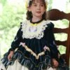 Polyester Daily Casual Lace Long Sleeves Polyester Fall Dress ROCOCO Style Dark Green Kids' Lolita Dresses -AYA Cosplay Shop 202303031131171225038