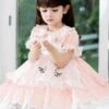 Polyester Tea Party Embroidered Short Sleeves Polyester Fall Dress Sweet Yellow Kids' Lolita Dresses -AYA Cosplay Shop 202303061822463795910