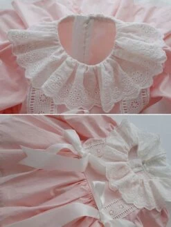 Polyester Daily Casual Lace Long Sleeves Polyester Spring Dress ROCOCO Style Pink Kids' Lolita Dresses -AYA Cosplay Shop 202303061823019132655