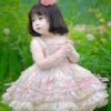 Polyester Tea Party Bows Sleeveless Polyester Spring Dress Sweet Pink Kids' Lolita Dresses -AYA Cosplay Shop 202303071334540383899