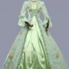 Green Retro Costumes Ruffles Polyester Floral Print Dress Marie Antoinette Costume Women's Retro Tunic Party Prom Dress -AYA Cosplay Shop 202303081032070939234