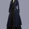 Dark Navy Retro Costumes Women's Ruffles Polyester Tunic Dress Marie Antoinette Costume Retro Party Prom Dress -AYA Cosplay Shop 202303081032238628297