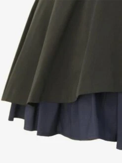 Military Lolita Dress Short Sleeves Double Line Classic Lolita Dress -AYA Cosplay Shop 202303101750065446549