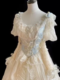 Sweet Lolita Wedding Dress Polyester Short Sleeves Dress Lolita Dress -AYA Cosplay Shop 202303311500488565852