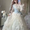 Sweet Lolita Wedding Dress Polyester Short Sleeves Dress Lolita Dress -AYA Cosplay Shop 20230331150050729288
