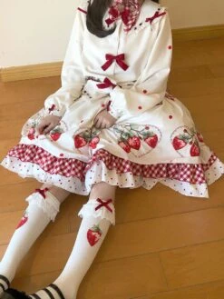 Sweet Lolita Dress Polyester Sleeveless Sweet Lolita Dress -AYA Cosplay Shop 202304041347435091259