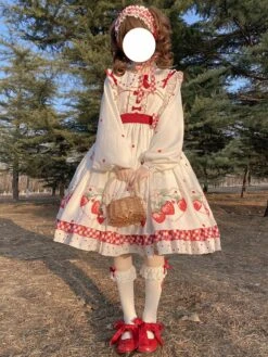 Sweet Lolita Dress Polyester Sleeveless Sweet Lolita Dress -AYA Cosplay Shop 202304041347438229012