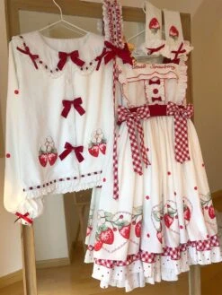 Sweet Lolita Dress Polyester Sleeveless Sweet Lolita Dress -AYA Cosplay Shop 202304041347516872996