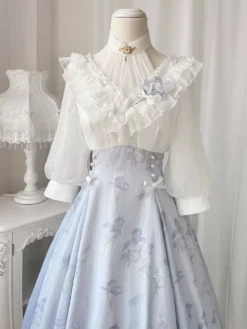 Sweet Lolita Dress Polyester 3/4 Length Sleeves Dress Sweet Lolita Dress -AYA Cosplay Shop 202304041823466018382