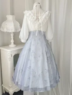 Sweet Lolita Dress Polyester 3/4 Length Sleeves Dress Sweet Lolita Dress -AYA Cosplay Shop 202304041823469721160