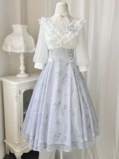 Sweet Lolita Dress Polyester 3/4 Length Sleeves Dress Sweet Lolita Dress -AYA Cosplay Shop 202304041823472872735