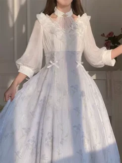Sweet Lolita Dress Polyester 3/4 Length Sleeves Dress Sweet Lolita Dress -AYA Cosplay Shop 202304041823475961325