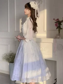 Sweet Lolita Dress Polyester 3/4 Length Sleeves Dress Sweet Lolita Dress -AYA Cosplay Shop 202304041823479069227