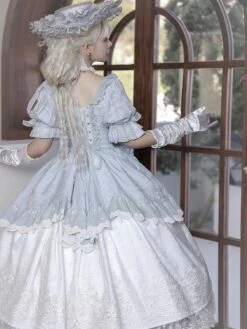 Classical Lolita Dress Polyester Short Sleeves Lolita Dresses Classic Gray -AYA Cosplay Shop 20230404182407310777