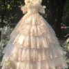 Sweet Lolita Wedding Dress Polyester Sleeveless Bride Dress -AYA Cosplay Shop 202304071203403735068