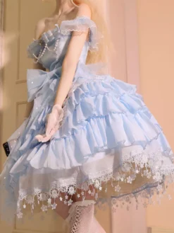 Sweet Lolita Dress Polyester Sleeveless Hime Dress