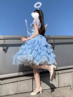 Sweet Lolita Dress Polyester Sleeveless Hime Dress -AYA Cosplay Shop 202304231827411165794