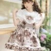 JSK Sweet Lolita Dress Polyester Sleeveless Ruffles Jumper Lolita Dress -AYA Cosplay Shop 202305051433552565682