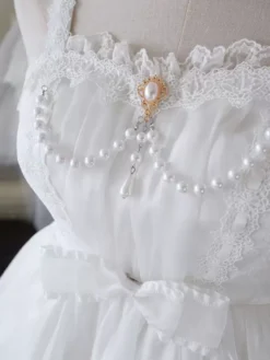 Pink Sweet Lolita Dress Polyester Sleeveless Jumper Hime Lolita Dress -AYA Cosplay Shop 202305051433590961085