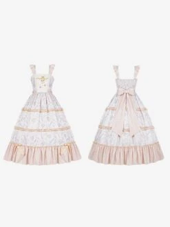 JSK Sweet Lolita Dress Polyester Sleeveless Jumper Lolita Dress -AYA Cosplay Shop 202305051557215402447