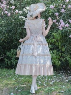 JSK Sweet Lolita Dress Polyester Sleeveless Jumper Lolita Dress -AYA Cosplay Shop 202305051557218375313