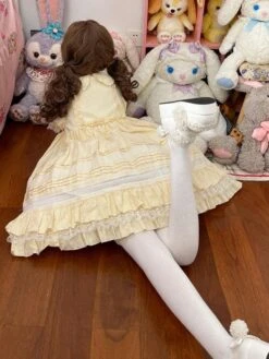 Sweet Lolita Dress Polyester Short Sleeves Sweet Dress -AYA Cosplay Shop 202305061113079762041