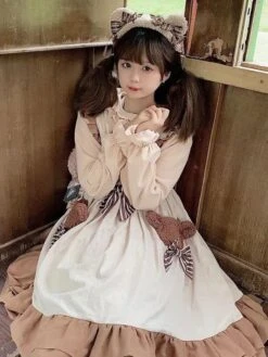 Sweet Lolita Dress Polyester Sleeveless Dress -AYA Cosplay Shop 202305181402197488857