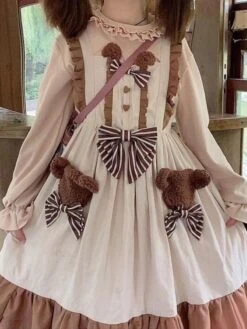 Sweet Lolita Dress Polyester Sleeveless Dress -AYA Cosplay Shop 202305181402210558929