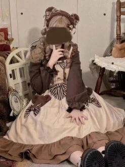 Sweet Lolita Dress Polyester Sleeveless Dress -AYA Cosplay Shop 202305181402216625558