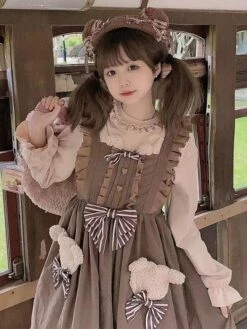 Sweet Lolita Dress Polyester Sleeveless Dress -AYA Cosplay Shop 202305181402223405569