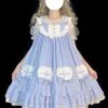 Sweet Lolita Dress Alice In Wonderland Costumes Polyester Sleeveless Dress -AYA Cosplay Shop 202305181402229457626