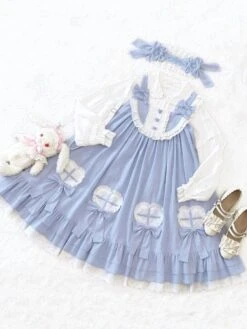 Sweet Lolita Dress Alice In Wonderland Costumes Polyester Sleeveless Dress -AYA Cosplay Shop 202305181402241836635