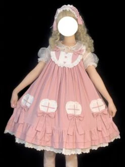 Sweet Lolita Dress Alice In Wonderland Costumes Polyester Sleeveless Dress -AYA Cosplay Shop 202305181402245327353