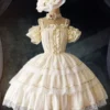 Sweet Lolita Dress Polyester Sleeveless Lolita Wedding Dress -AYA Cosplay Shop 202306051829298132560