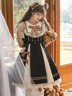 Sweet Lolita Dress Polyester Short Sleeves Dress Lolita Dress -AYA Cosplay Shop 202306051830043191978