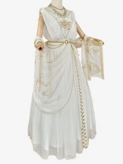 Academic Lolita Outfits White Embroidered Sleeveless Accessory Dress Cloak -AYA Cosplay Shop 202306161049009666494
