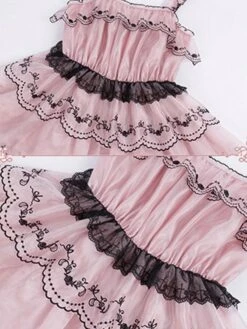 JSK Sweet Lolita Dress Polyester Sleeveless Sweet Hime Dress -AYA Cosplay Shop 202306211522414795158