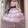 JSK Sweet Lolita Dress Polyester Sleeveless Sweet Hime Dress -AYA Cosplay Shop 202306211522417971750